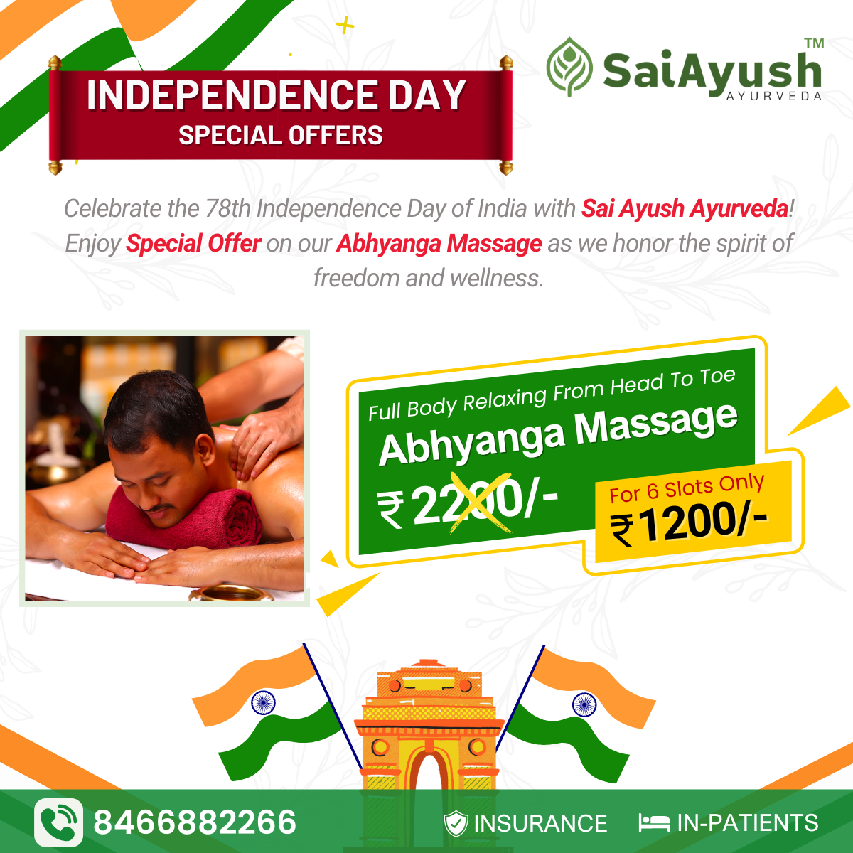 independence day Abhyanga Massage special offer