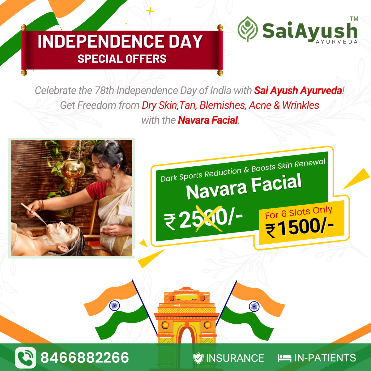 independence day Navara Facial special offer